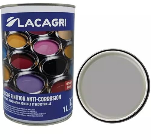 Lacagri Peinture antirouille 3 en 1 - Couche de finition et apprêt - MASSEY FERGUSON - Gris métallique LA8061