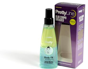 Pretty Line - Olio Corpo Bifasico - con Aloe Vera e Vitamina E - Effetto Lenitivo e Riparatore - 150 ml - Made in Italy