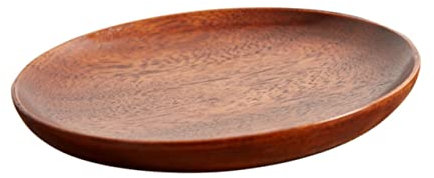 Ciieeo Mini Bandeja De Madera Para Servir Aperitivos y Frutas Plato Pequeño De Postre Material De Madera Natural Adecuado Para Hogar Juego De