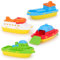 Toyland® 4er-Pack farbenfrohe Spielzeugboote – Fracht-, Kreuzfahrt-, Fischerei- und Containerschiffe – Schwimmendes Wasserspielzeug für Kinder – Pool- und Badespielzeug - Alter 2 Jahre