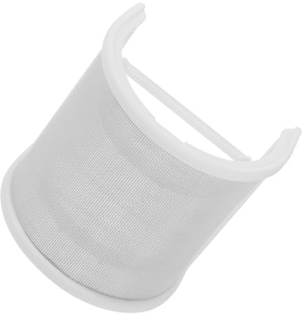 jojofuny Filtro Pop Semplice da Installare a Forma di U per Microfono in Metallo Bianco Copertura Antivento per Microfono Portatile, per Registrazione e Trasmissione Live