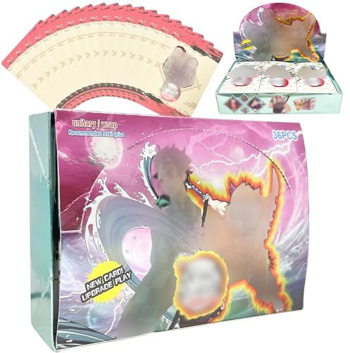 Demon Slayer, carte da collezione Demon Slayer, 180 pezzi, gioco di carte solitaire Cardbox, Ubephant Cartoon Trading Cards Demon Slayer, regalo di compleanno per gli appassionati di anime