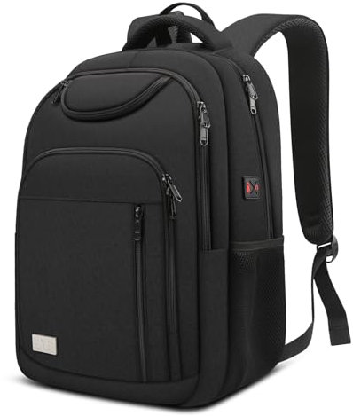 ZYB Laptop Rucksack 17+ 17.3 Zoll,Wasserdicht Laptop Rucksäck Herren Damen mit laptopfach,Notebook Business Rucksack für Arbeit Büro College business Reisen Uni mit Anti Diebstahl Tasche-Schwarz