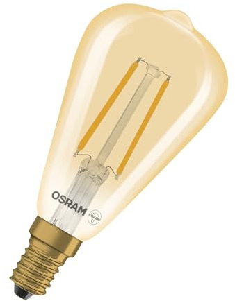 OSRAM LED-lampa Edison Vintage 1906 Filament ST48, 2,8W, E14, guld, vintageform, rekommenderas för retrolampor, pendellampor, matsalar, designklassiker