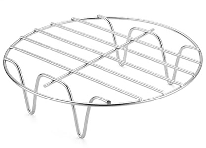 Accesorios Freidora de Aire, Rejilla Redonda para Freidora de Aire, Soporte Acero Inoxidable para Freidoras, Multiusos Rejilla para Hornear/Secar/Enfriar para Horno, Olla a Presión, Barbacoa, Olla