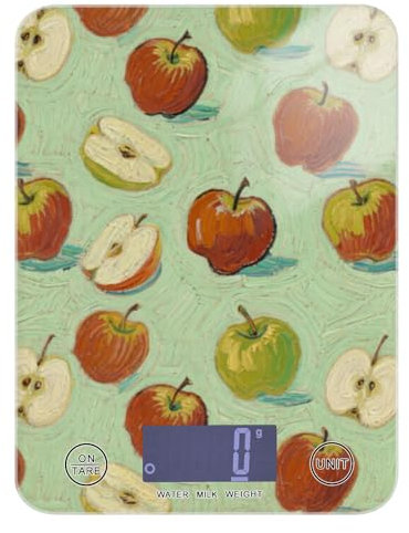 Frutta Verde Arte Pittura Perdita di Peso Bilancia Alimentare mini 12 lb/1 oz, 5kg/5g Bilancia digitale da cucina con 4 Unità per (Utente) (Utente) báscula para pesar comida