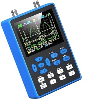 Osciloscopio digital DSO2512G con 2 canales, generador de señales ancho banda 120 MHz/z, frecuencia muestreo 500 Msa/s y pantalla,8 pulgadas