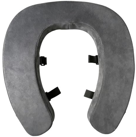 MERIGLARE Cojín elevado para asiento de inodoro, acolchado de esponja universal, cómodo y grueso, para viajes en dormitorios, Gris