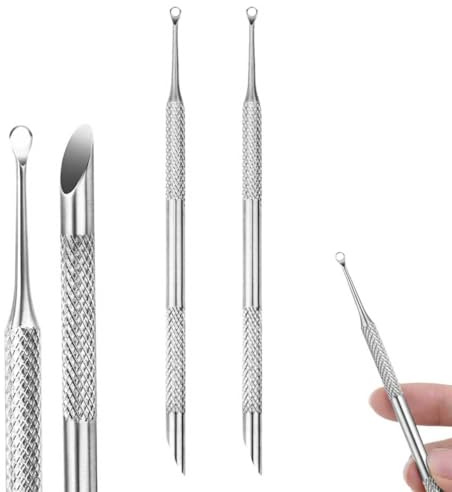 ZenithQuest 2-in-1 Cuticle Pusher Tool, 14cm Stainless Steel Nail Loop Cuticle Remover, Professional Manicure Pedicure Tool for Lifting & Removing Cuticles, Home & Salon Use