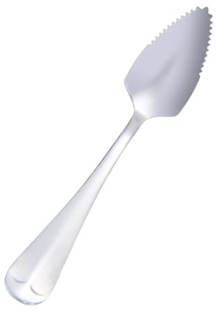 Grapefruktskedar med sågtandad kant rostfritt stål bestick set för att äta frukt efterrätt flingor och sallad, mångsidig frukost mellanmål serveringsskedar med bekväm handtagsdesign