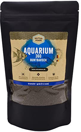 Nutramare Aquarium360 Buntbarsch 750ml | Hochwertiges Fischfutter für Barsche, Granulat mit Spirulina