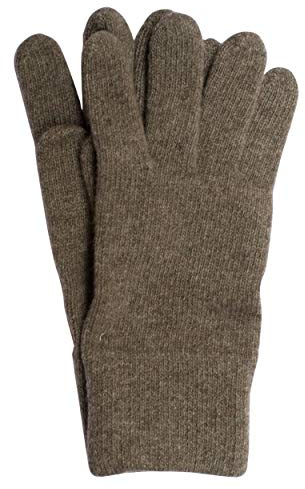 FosterNatur, Merino herrhandskar, fingerhandskar, 100 % ull merino extrafina, Älg, 9,5