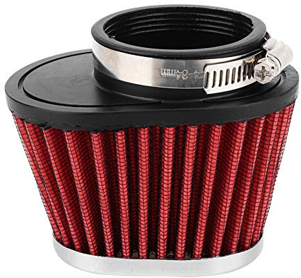Filtrera,Universal Motorcykel Luftintagsfilter Motor Luftfilter Röd (51mm / 55mm / 60mm), Lämplig för Alla Motorcyklar Av Rätt Storlek.(51MM)
