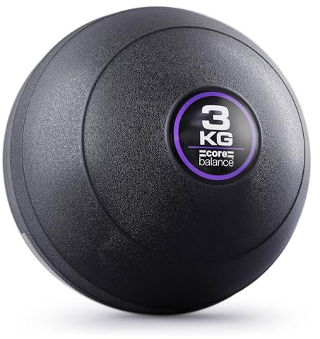 Core Balance Slam Ball No Bounce Medicine Exercise Ball Heavy Duty PVC for Strength Training (3kg)