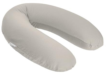 Doomoo Still-& Schwangerschaftskissen Buddy - 180cm inkl. Bezug aus Bio-Baumwolljersey, mit feiner EPS-Mikroperlenfüllung, Oeko-TEX® Standard 100, Tetra Jersey Sand