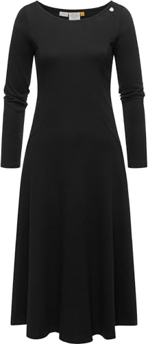 Ragwear Damtröja, skjortklänning, långärmad sweatklänning, vinterklänning, Appero lång XS-XXL, svart, M Lång