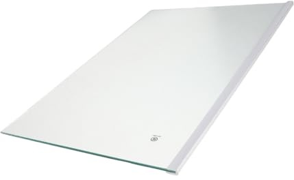 Toddmomy Étagère Verre Trempé pour Réfrigérateur Tablette Transparente avec Bord Enveloppé Remplacement Étagère Congélateur Robuste et Facile à Nettoyer