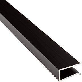 tktrading24 G03 LED Premium Glaskantenprofil Schwarz - Kühlendes LED-Profil - 2 meter