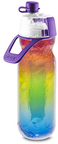 O2COOL Mist N Sip 20 oz Misting Reusable Sports Water Bottle Pride