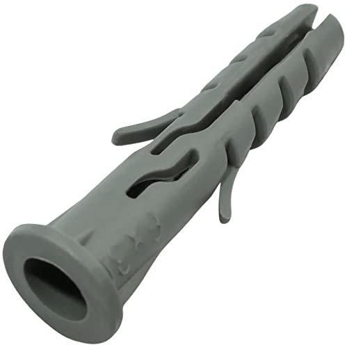 AERZETIX - C57731 - Lot de 50 Chevilles à collerette universelles Ø6x30 mm - en Plastique - pour Fixation en béton Brique parpaing