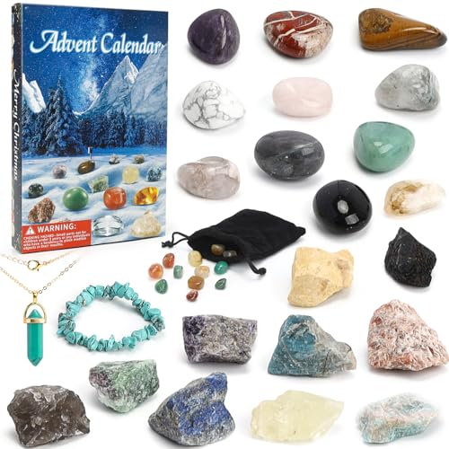 Aitsite 24 Days of Discovery Advent Calendar, Girls Advent Calendar Made With Crystals, Crystal Advent Calendar National Geographic for Family and Friends Gifts