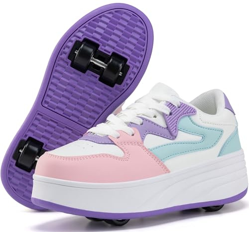 ANEFUN Rullskridskor för barn, pojkar, flickor, sneakers med avtagbara hjul, sportsko