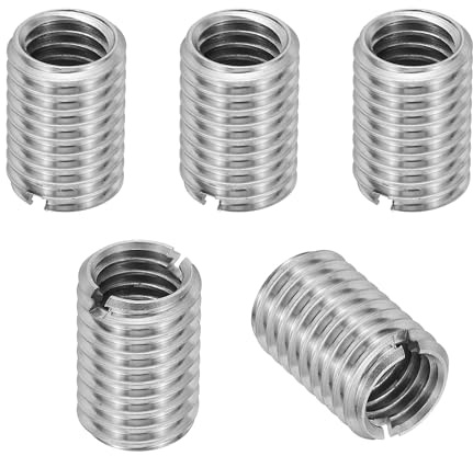 PATIKIL Självgängande gänginsats, 5 st M10 x 1,5 hane till M8 x 1,25 hona gänginsatser 316 rostfritt stål infogningsmutter adapter för reparation skruv 15 mm