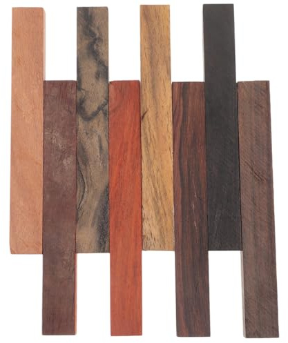 AUTSUPPL Wooden Pen Blanks 8Pcs DIY Exotic Wood Turning Kit for Craft Projects Lightweight Rotating Design for Easy Carving