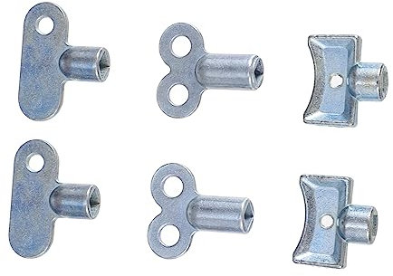 Vaguelly 6pezzi Chiave Sfiato Per Radiatori e Rubinetti Chiavi Per Scarico Valvole Termosifoni