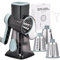Ziweaye Rotary Cheese Grater Hand Crank Cheese Shredder Vegetable Mandoline Slicer for Kitchen 3 in 1 Changeable Blades for Cheese Potato Nuts Chocolate Ice(GreyBlue)