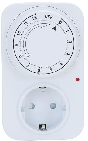 Smandy Salida del Interruptor del Temporizador Mecánico, Salida del Temporizador de Retardante de la Llama de Servicio Pesado 16 A para la Bomba de Iluminación y la Carga de la (FRK-D12 Enchufe de