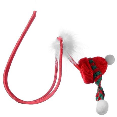 Fldy String C pour homme - Sous-vêtements de Noël amusants - Slip ouvert avec bonnet de Noël Mirco, rouge, taille unique