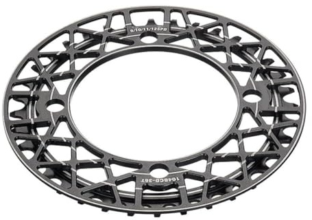 FACAIIO Mountain Plateau de vélo avec protection de chaîne 104BCD 34Tor 36Tor 38T Alliage d'aluminium Noir