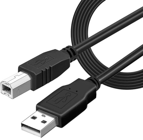 CABLEPELADO Druckerkabel, USB-Kabel für Drucker, USB 2.0 Typ A auf Typ B, kompatibel mit HP, Epson, Canon, Brother, Lexmark, Scanner, Festplatte, digitale Fotografie, Schwarz, 1,8 m