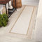 rugsx Teppich, Läufer SISAL SION Rahmen flach gewebt Ecru/beige 80x250 cm