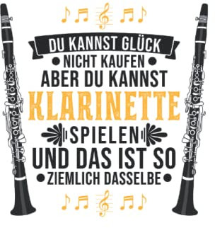 Klarinette Notizbuch: Klarinette Glück Klarinettist / 6x9 Zoll / 120 linierte Seiten