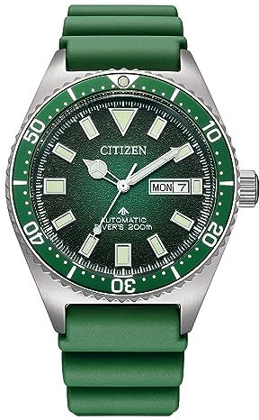 CITIZEN Herren Analog Automatik Uhr mit Polyurethan Armband NY0121-09XE