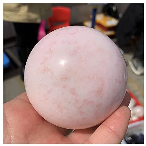 FBITE Boule d'aragonite Rose Boule de Pierre de Cristal Beau Cristal Spécimen minéral de Pierre