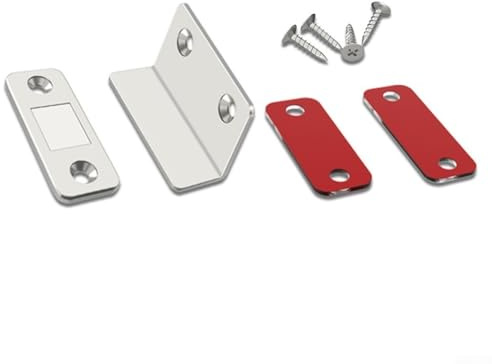 Ultratunna dörrmagneter, rostfritt stål låda magnethake för skåp garderob skjutdörr magnet magnetisk spärr stängningsstängning (1 st silver)