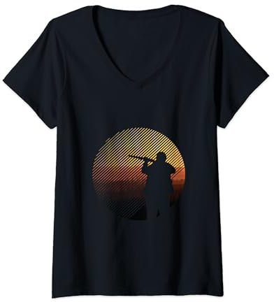 Tontauben schießen für Sportschützen im Schützenverein T-Shirt mit V-Ausschnitt