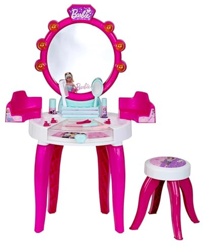 Theo Klein Barbie Miniatur Möbel Schönheitsstudio-Set Rosa Kunststoff modern