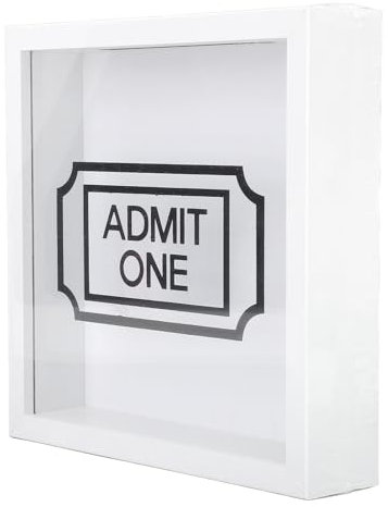 Caja de Sombra para Entradas con Ranura, Marco de Caja de Almacenamiento Duradero para Entradas de Películas de Conciertos, Tamaño Conveniente, Fácil de Usar, Cajas de Sombra