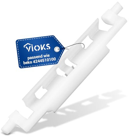 VIOKS Muelle de tirador de puerta blanco de repuesto para Beko 4244510100 Muelle para armario refrigerador – Muelle de plástico, muelle evaporador para compartimento de refrigeración, mango de puerta
