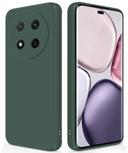 GiiYoon Funda para Honor Magic 7 Lite 5G, Case de Silicona Suave de TPU Carcasa Protector de Goma Fexible Prueba Liviano y a Delgado de Golpes Antirrayas para Teléfono (Verde)