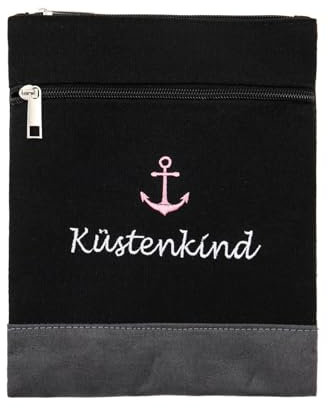 Leoberg Crossbag Tasche in verschiedenen Farben und Designs - Schultertasche aus Baumwolle in 302178-Schwarz-22