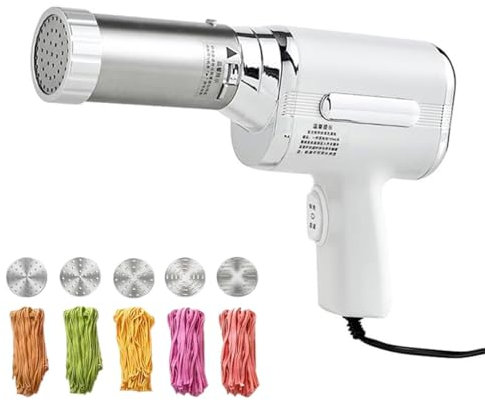 Idiyappam Maker Electric - 2025 New Idiyappam Maker, Electric Pasta Maker Machine Noodle Makers, 5-in-1 Automatic Spaghetti Maker Pasta Roller Kitchen Attachment