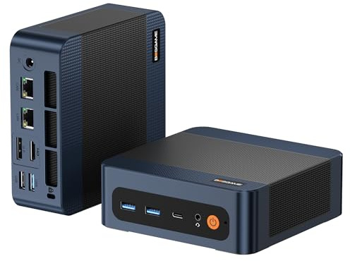 BOSGAME P3 Mix Mini PC, Mini Desktop with Ryzen 7640HS (up to 5.0 GHz), 16GB DDR5, 512GB PCIe SSD, 4K Triple Display, USB 4.0, Dual 2.5G LAN & Wi-Fi 6E & BT5.2, for Home Office Gaming