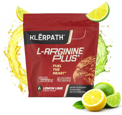 L-Arginine Plus & L-Citrulline Pre Workout Powder - Nitric Oxide Booster for Energy, Endurance & Circulation - Amino Acid Pre Workout Supplement for Men & Women - Lemon Lime Flavor 13.4 oz 25 Servings
