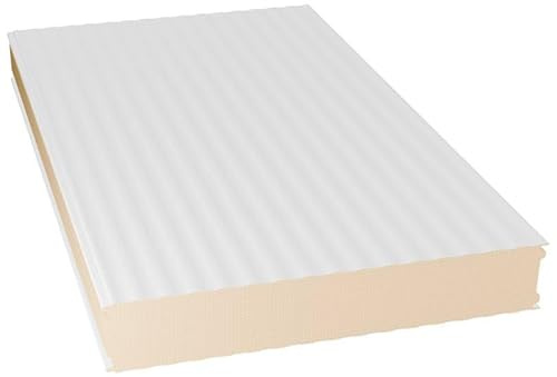 Acero Panel - Panel MEC Frigorifico 2000x1000mm | Interior Blanco Pirineo - Exterior Blanco Pirineo | Acero Prelacado | Nervado | Lana de Roca