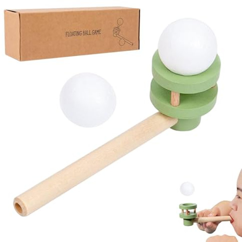Generico Flytande boll för vaxboll 15x5 cm | Trä flytande boll | Balansleksak och andningstränare för barn, hjärntänkande lek, inkluderar 2